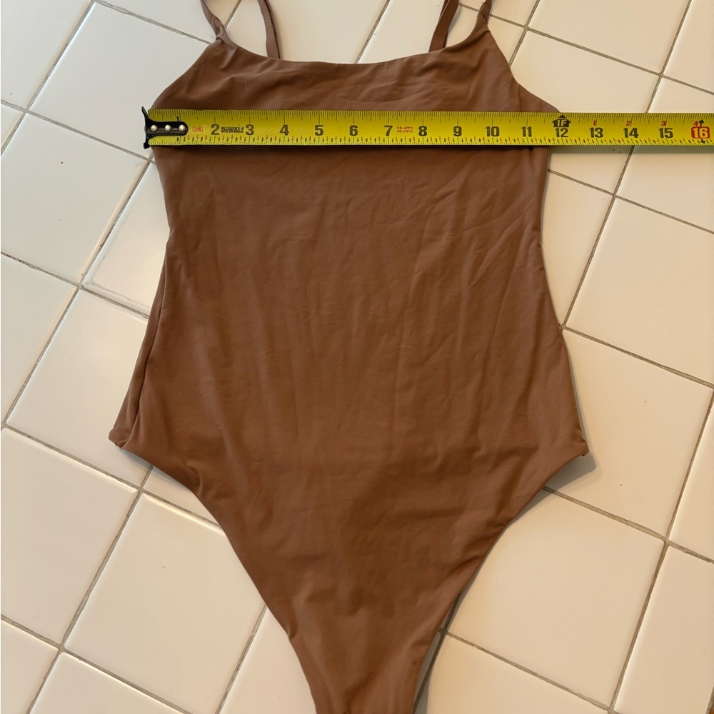 Auden brown spaghetti thong Bodysuit size xs formal classic sexy intimate body - Picture 3 of 7